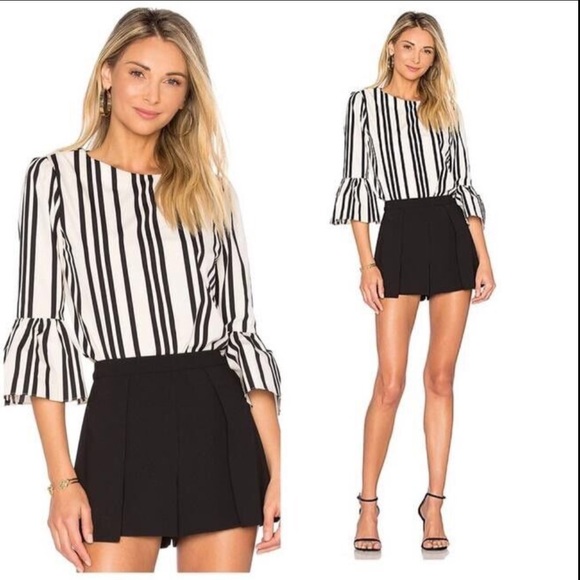 Alice + Olivia Striped Top Size Med - Picture 2 of 8